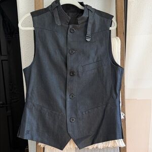 Monarchy Collection mens denim Embroidered vest Medium Y2K